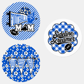 Royal Blue Football Mamma Klistermärkeshäfte Klistermärke