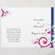 Royal Blue/Fuchsia Swirl - mappningsbart program
