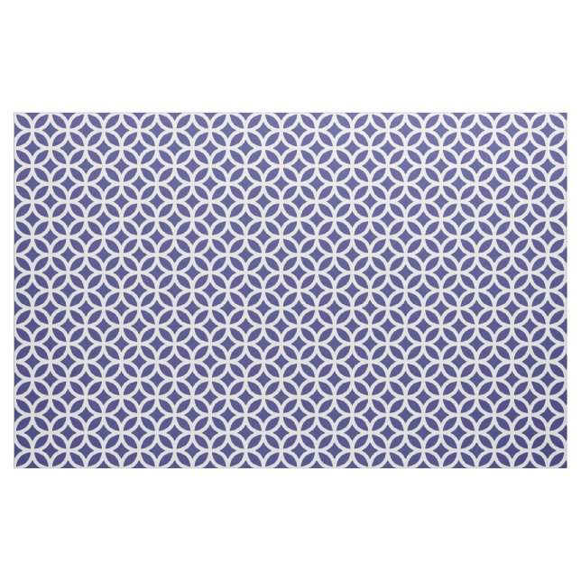 Royal Blue Geometric Mönster Fabric Tyg (Yard)