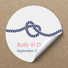 Royal Blue Gifter sig Wedding Favor Stickers Runt Klistermärke