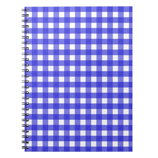 Royal blue gingham anteckningsbok (Framsidan)