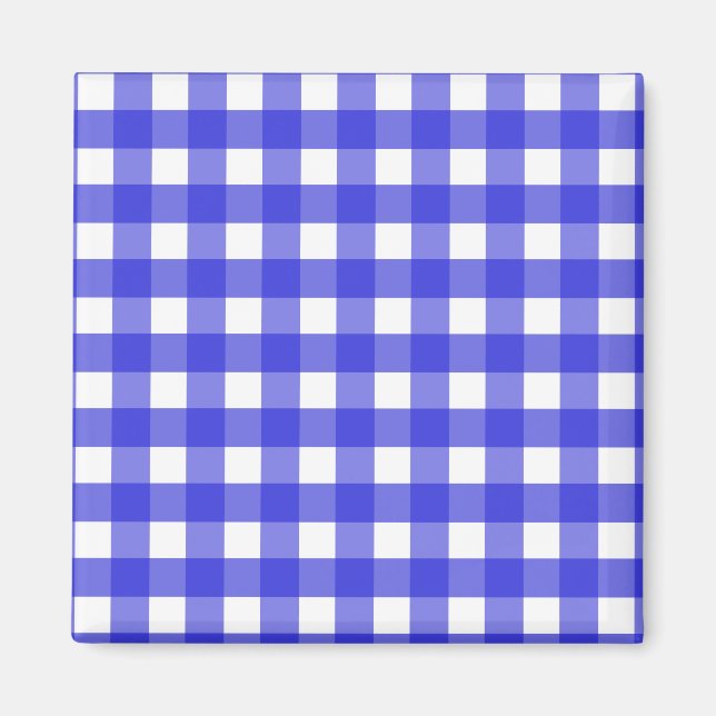 Royal blue gingham magnet (Framsidan)
