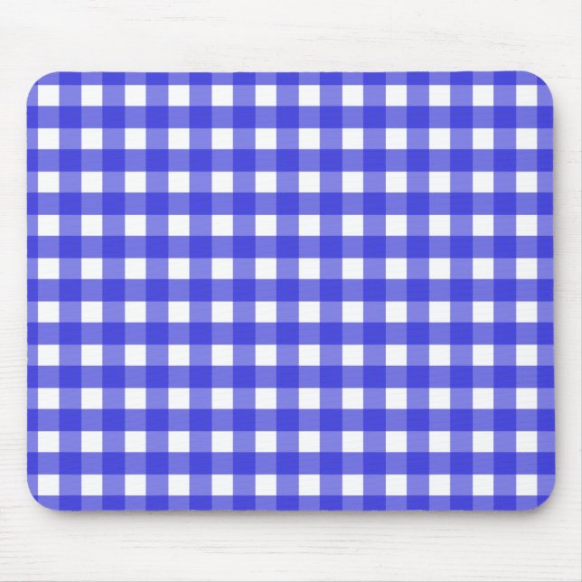 Royal blue gingham musmatta (Framsidan)