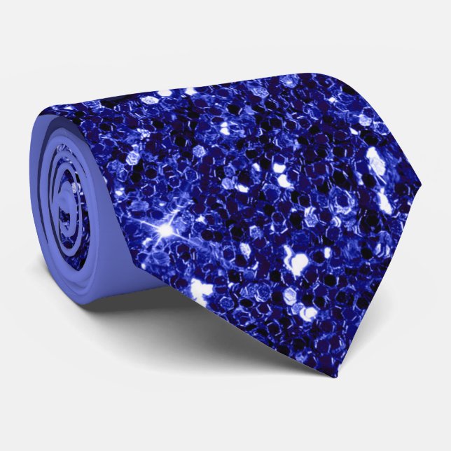 Royal Blue Glitter Necktie Slips (Rullad)