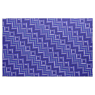 Royal Blue Grått-Blue Silver Navy & White Patterna Tyg