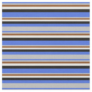 Royal Blue, Grått, Brown, Mint Cream och Black Tyg