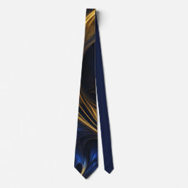 Royal Blue Guld Abstrakt Swirl Slips