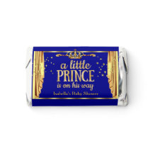 Royal Blue Guld Drapes Prince Baby Shower