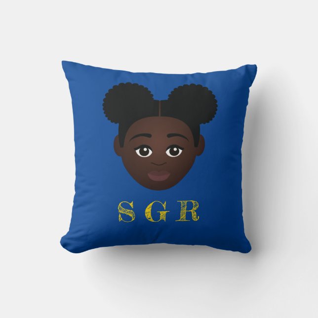 Royal Blue & Guld Message Dekorativ kudde (Framsida)