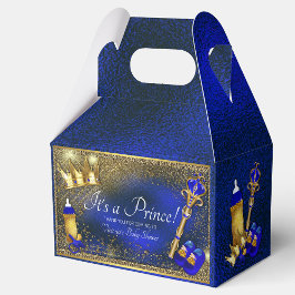 Royal Blue Guld Prince Baby Shower Presentaskar