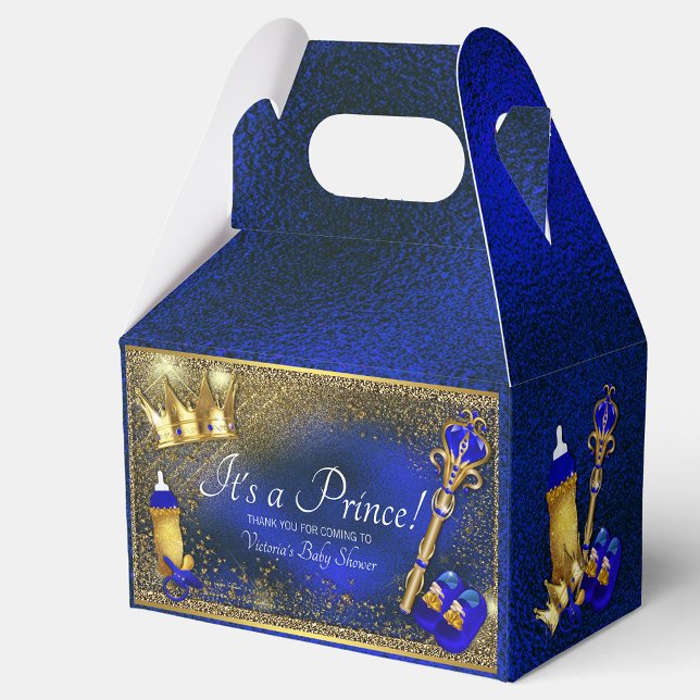 Royal Blue Guld Prince Baby Shower Presentaskar (Skapare uppladdad)