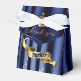 Royal Blue Guld Prince Birthday Presentaskar