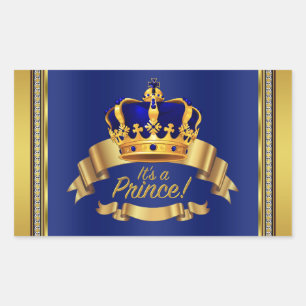 Royal Blue Guld Prince Vattenflaska Etikett