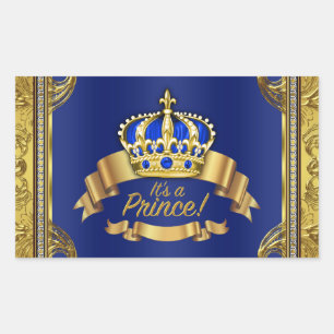 Royal Blue Guld Prince Vattenflaska Etikett