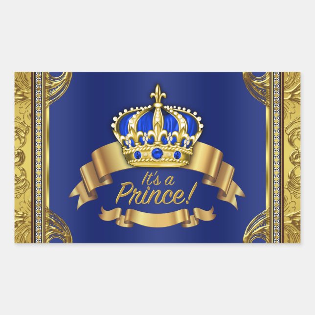 Royal Blue Guld Prince Vattenflaska Etikett (Framsida)