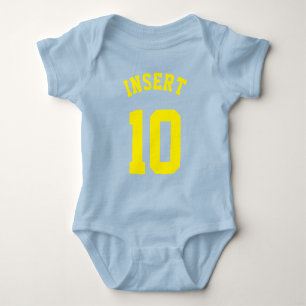 Royal Blue & Gult Baby   Sports Jersey Design Tee Shirt