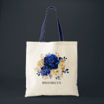 Royal Blue Gult Guld Blommigt Bridesmaid gift Tote Tygkasse<br><div class="desc">Elegant royal blått bridesmaid-gåva från guld till väskan med elegant bouquet av blommor av royal blue,  Navy,  guld,  gult färg ro och eukalyptus löv. Kontakta mig om du behöver hjälp med anpassning eller om du behöver någon annan produkt med den här designen.</div>