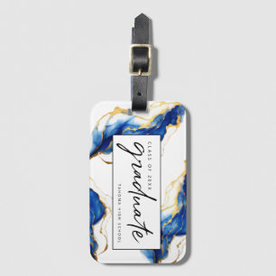 Royal Blue Gult Guld, klass 2024 Elegant Bagagebricka