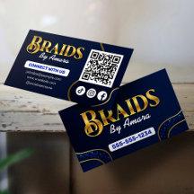 Royal Blue Hårflätning Kontakta oss QR-kod