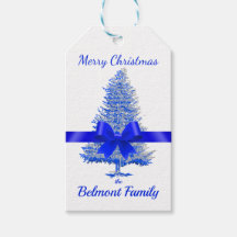 Royal Blue Helgdag Träd Satin Ribbon Bow Elegant