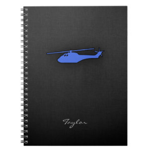 Royal Blue Helicopter Anteckningsbok