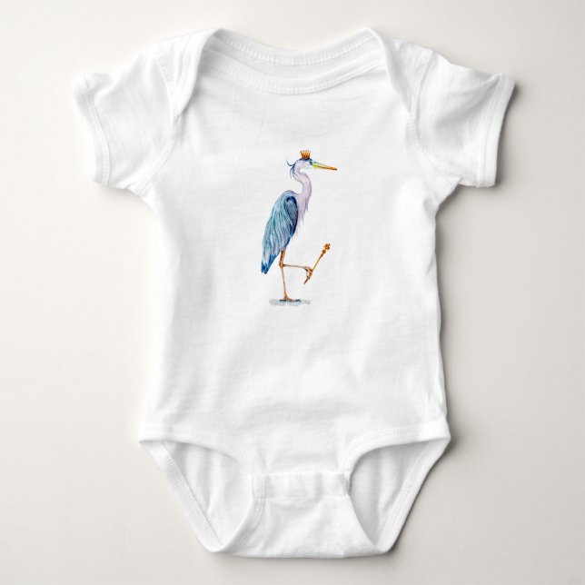 Royal Blue Heron T Shirt (Framsida)