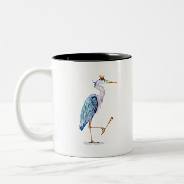 Royal Blue Heron Två-Tonad Mugg (Vänster)
