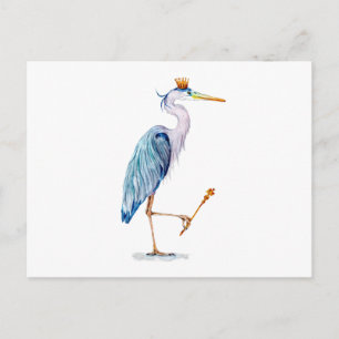 Royal Blue Heron Vykort