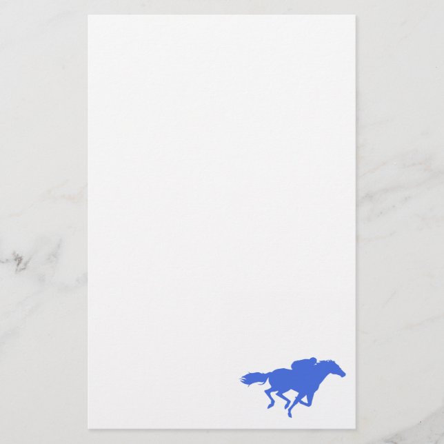 Royal Blue Horse Tävla Brevpapper (Framsida)