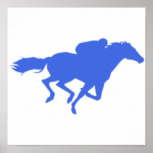 Royal Blue Horse Tävla Poster