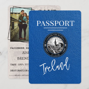 Royal Blue Ireland Passport Spara datum Datumet