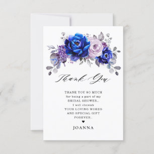 Royal Blue Lilac Lila Blommigt Möhippa Tack Kort