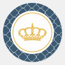 Royal Blue Little Prince Krona Sticker