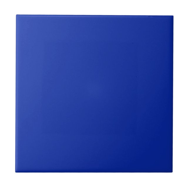 Royal Blue Matchar Fraktalmönster 2: Keramisk Plat Kakelplatta (Framsidan)