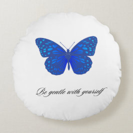 royal blue med butterfly-konstruktionen positiv ci rund kudde