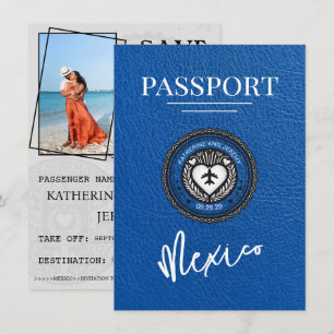 Royal Blue Mexico Passport Spara datum Datumet