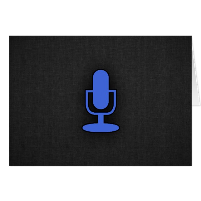 Royal Blue Microphone OBS Kort (Framsidan Horizontal)