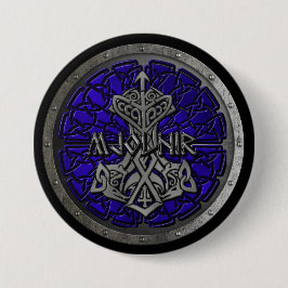 Royal Blue Mjolnir Shield Knapp