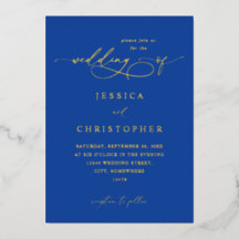 Royal Blue Modern Calligraphy 3 Bröllop