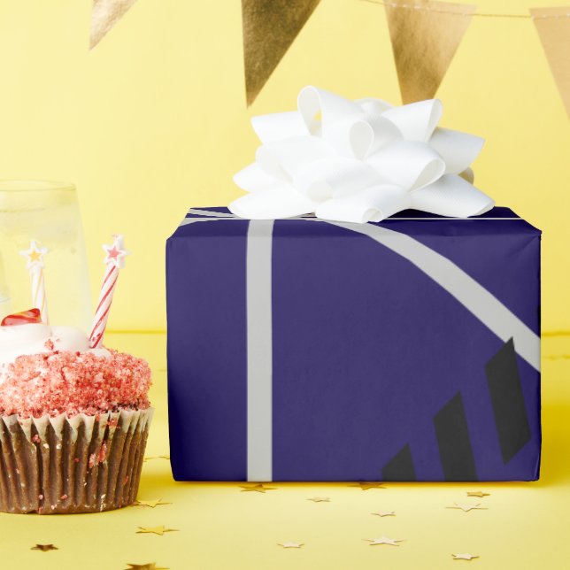 Royal Blue Modern Design  Presentpapper (Födelsedagsfest)