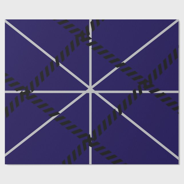 Royal Blue Modern Design  Presentpapper (Platt)