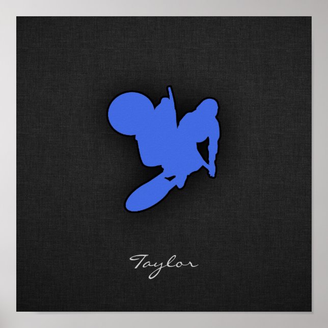 Royal Blue Motocross Poster (Framsidan)
