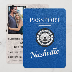 Royal Blue Nashville Passport Spara datum Datumet
