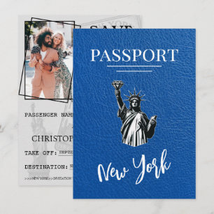 Royal Blue New York City Passport Spara datum Datumet