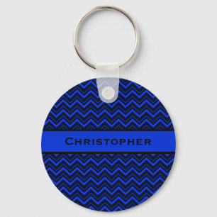 Royal Blue och Black Nyckelring