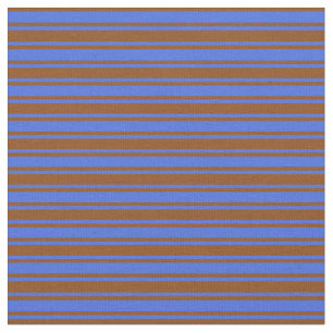 Royal Blue och Brown Färgad Led Mönster Tyg