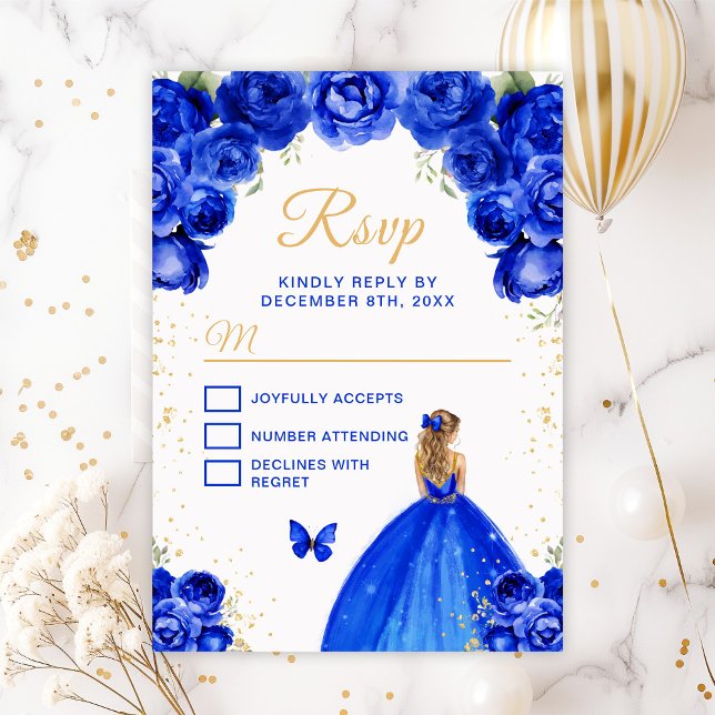 Royal Blue och Guld Blonde Hair Princess OSA Kort (Skapare uppladdad)