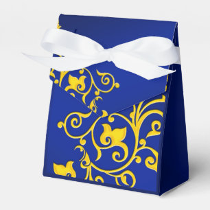 Royal Blue och Guld Bröllop Presentaskar