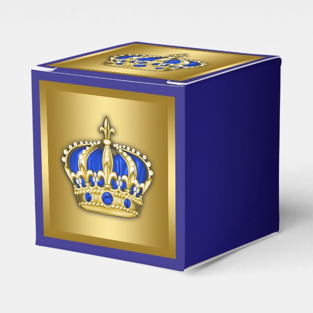 Royal Blue och Guld Prince Presentaskar (Framsidan Sidan)