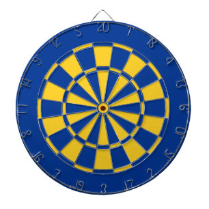 Royal Blue och Guld Team Färg Dartboard och Darts Darttavla